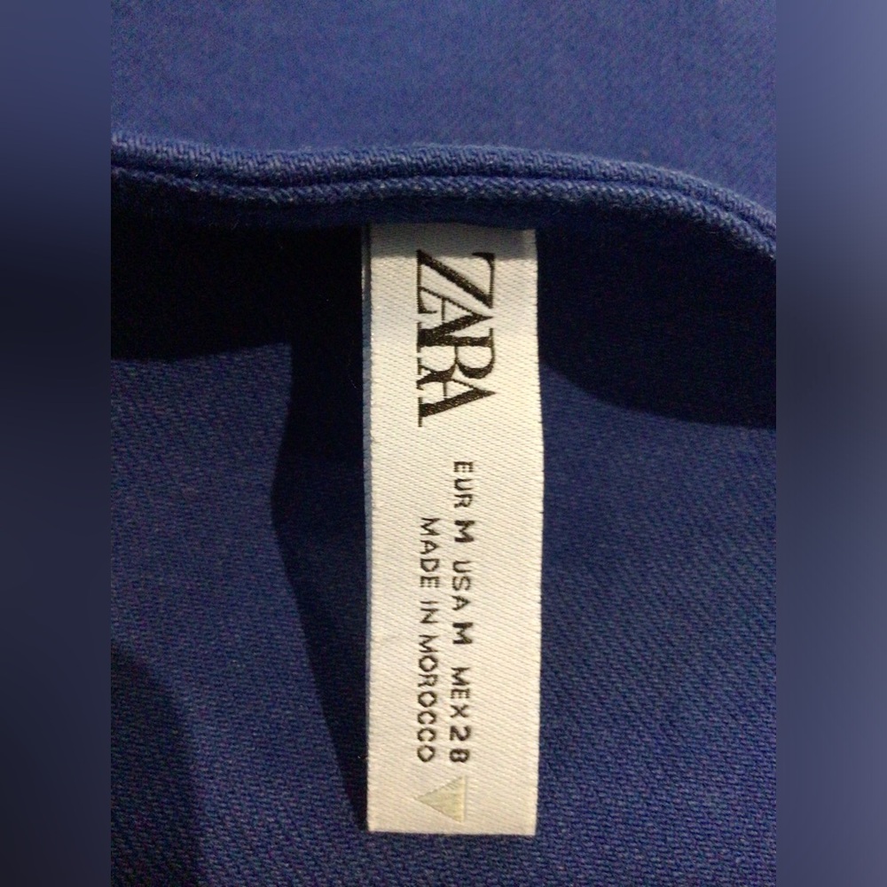 Zara Blue Strapless Dress size medium - Picture 5 of 5